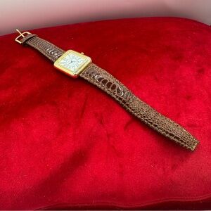 Vintage Rumours Rectangular Goldtone Watch Japan Quartz